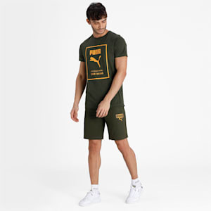 PUMA Graphic Men's Knitted Shorts, Forest Night