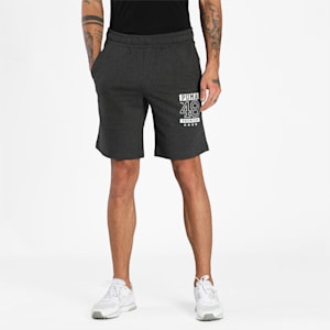 PUMA Graphic Men's Sports Shorts, Dark Gray Heather
