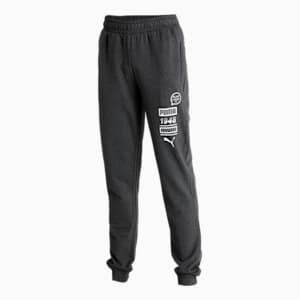 PUMA Graphic Men's Pants, Dark Gray Heather