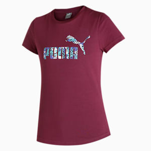 PUMA No. 1 Leopard Logo Women's T-Shirt, Grape Wine