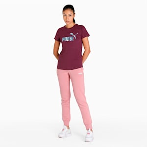 PUMA No. 1 Leopard Logo Women's T-Shirt, Grape Wine