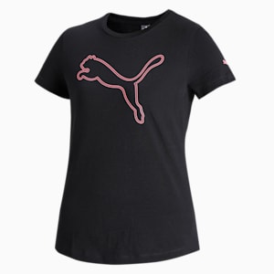 Graphic Women's Regular Fit T-Shirt, Puma Black, extralarge-IND