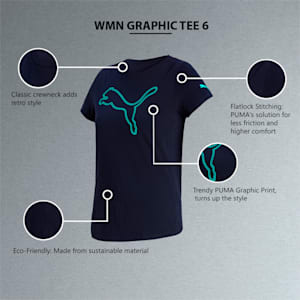 Graphic Women's Regular Fit T-Shirt, Peacoat, extralarge-IND