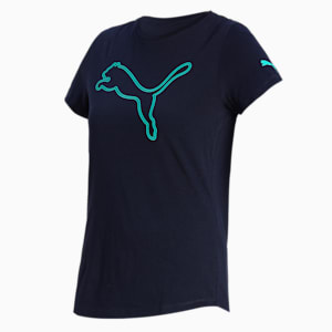 Graphic Women's Regular Fit T-Shirt, Peacoat, extralarge-IND