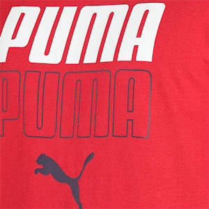 PUMA Double Logo Men's T-Shirt, American Beauty