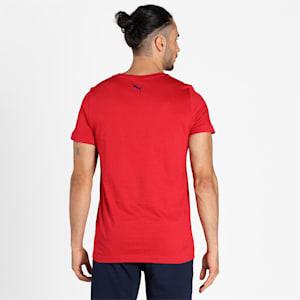 PUMA Double Logo Men's T-Shirt, American Beauty