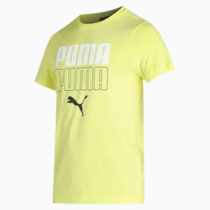 PUMA Double Logo Men's T-Shirt, Lemon Sherbert