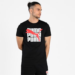 Graphic Men's Slim Fit T-Shirt, Puma Black, extralarge-IND