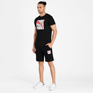 PUMA Graphic Men's Slim Fit T-Shirt, Puma Black, extralarge-IND