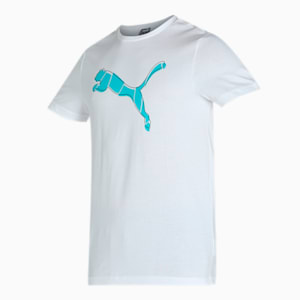 PUMA Graphic Men's Slim Fit T-Shirt, Puma White, extralarge-IND