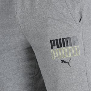 PUMA Graphic Men's Shorts, Medium Gray Heather