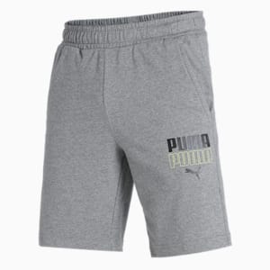PUMA Graphic Men's Shorts, Medium Gray Heather