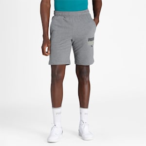 PUMA Graphic Men's Shorts, Medium Gray Heather