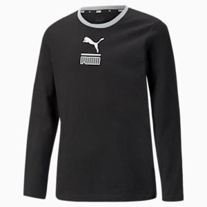 キッズ ボーイズ ALPHA 長袖 Tシャツ, Puma Black, extralarge-JPN