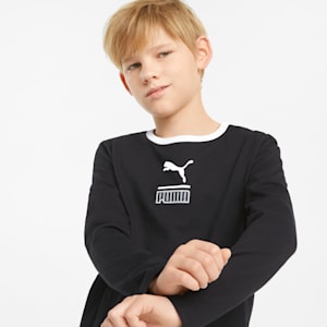 キッズ ボーイズ ALPHA 長袖 Tシャツ, Puma Black, extralarge-JPN