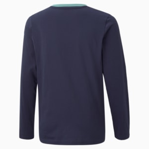 キッズ ボーイズ ALPHA 長袖 Tシャツ, Peacoat, extralarge-JPN