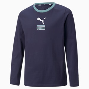 キッズ ボーイズ ALPHA 長袖 Tシャツ, Peacoat, extralarge-JPN