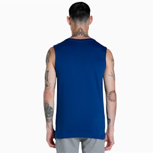 Men's Sleeveless Slim Fit Tank, Blazing Blue, extralarge-IND