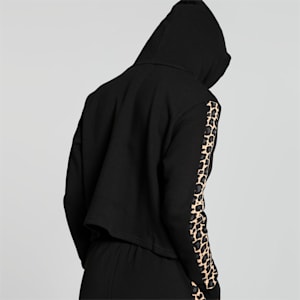 Leo Women's Cropped Hoodie, Puma Black, extralarge-IND