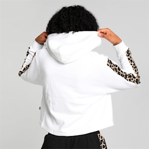 Leo Women's Cropped Hoodie, Puma White, extralarge-IND