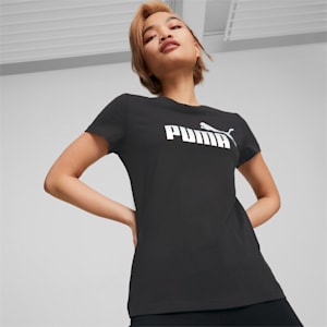 Metallic Logo Women's T-shirt, Puma Black-silver metallic, extralarge-IND