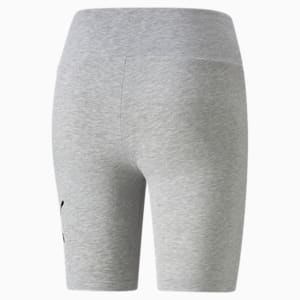 Essentials Logo Women's Short Leggings, Light Gray Heather