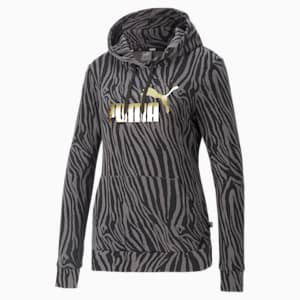 Sudadera con capucha Essentials+ Tiger para mujer, Puma Black