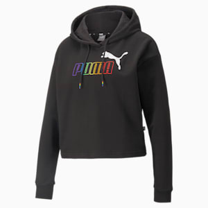 Sudadera corta con capucha Essentials+ de mujer, Puma Black