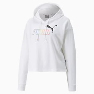 Sudadera corta con capucha Essentials+ de mujer, Puma White, extralarge