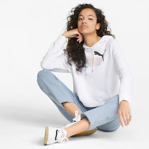 Sudadera corta con capucha Essentials+ de mujer, Puma White, extralarge