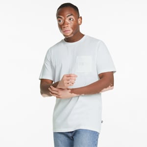 T-shirt à poche Modern Basics, homme, Blanc Puma