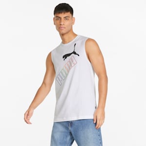 Essentials+ Rainbow Sleeveless Men's  T-shirt, Puma White