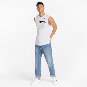 Essentials+ Rainbow Sleeveless Men's  T-shirt, Puma White