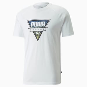 Summer Graphic Men's T-shirt, Puma White