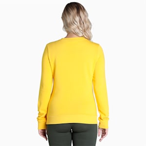 PUMA Logo Women's Sweatshirt, Sun Ray Yellow, extralarge-IND