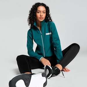 Tec Sport Women's Slim Fit Jacket, Cold Green, extralarge-IND