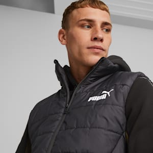 Essentials Men Regular Fit Padded Vest, Puma Black, extralarge-IND