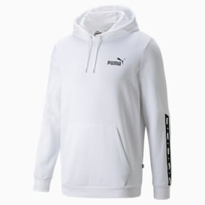 Sudadera con capucha para hombre Essentials+ Tape, Puma White, extralarge