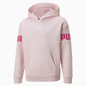 Power Colour-Blocked Youth Hoodie, Chalk Pink, extralarge