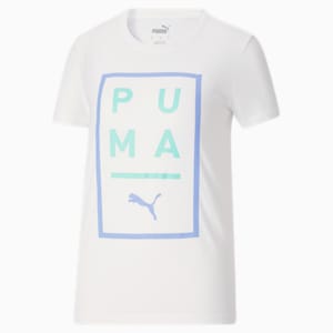 T-shirt imprimé PUMA Four Corner, femme, Blanc Puma