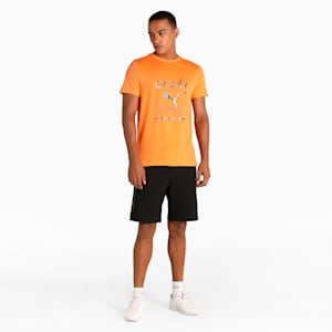 One8 Virat Kohli Men's Graphic T-Shirt, Deep Apricot