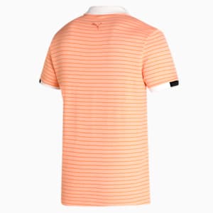 One8 Men's Jaquard Slim Fit Polo, Deep Apricot, extralarge-IND