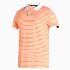 One8 Men's Jaquard Slim Fit Polo, Deep Apricot, extralarge-IND