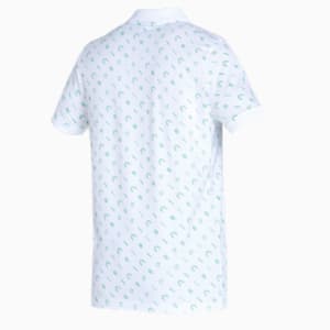 PUMA x one8 Men's Printed Slim Fit Polo, Puma White, extralarge-IND