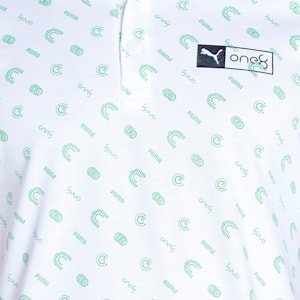 PUMA x one8 Men's Printed Slim Fit Polo, Puma White, extralarge-IND