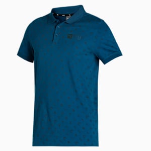 PUMA x one8 Men's Printed Slim Fit Polo, Sailing Blue, extralarge-IND