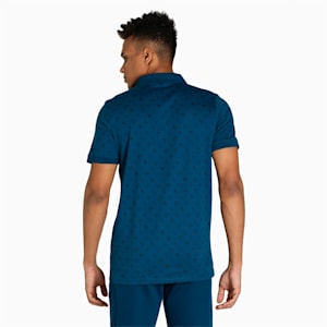 PUMA x one8 Men's Printed Slim Fit Polo, Sailing Blue, extralarge-IND