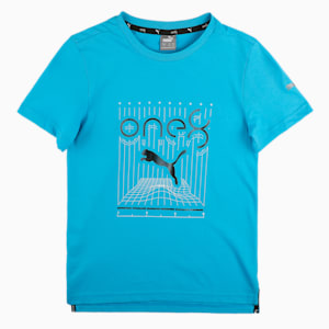 One8 Virat Kohli Youth Logo T-Shirt, Ocean Dive