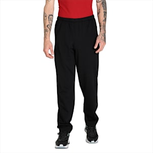 Zippered Men's Jersey Pants, PUMA Black, extralarge-IND