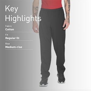 Buy Black Mid Rise Jogger Trackpants for Men